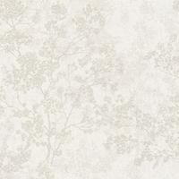 LIVINGWALLS Asiatische Tapete Blüten weiß grau | Blumentapete vintage 373972 | Vliestapete Blumen 37397-2 | Blumen-Tapete für Schlafzimmer &