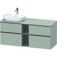 Duravit D-Neo wastafelonderkast met 4 lade 66,4x140x55 cm, beton grijs