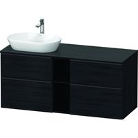 Duravit D-Neo wastafelonderkast met 4 lade 66,4x140x55 cm, eiken zwart mat