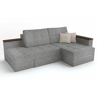 Vicco Ecksofa mit Schlaffunktion 240 x 160 cm Grau - Eckcouch Sofa Couch Schlafsofa