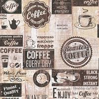 A.S. CREATIONS Vintage-Tapete braun beige | Papier-Küchentapete Kaffee 33480-3 | Retro-Tapete 50er Jahre 334803 | Atmunsaktive Tapeten günstig online bestellen!