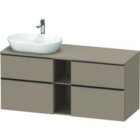 Duravit D-Neo wastafelonderkast met 4 lade 66,4x140x55 cm, linnen mat