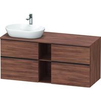 Duravit D-Neo wastafelonderkast met 4 lade 66,4x140x55 cm, noten mat