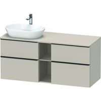 Duravit D-Neo wastafelonderkast met 4 lade 66,4x140x55 cm, taupe mat