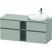 Duravit D-Neo wastafelonderkast met 4 lade geschikt voor opzetwastafel 66,4x140x55 cm, beton grijs