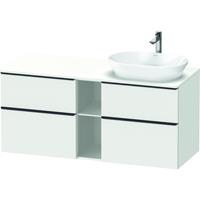 Duravit D-Neo wastafelonderkast met 4 lade geschikt voor opzetwastafel 66,4x140x55 cm, wit mat