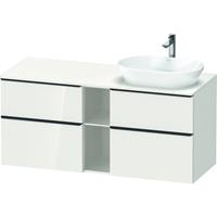 Duravit D-Neo wastafelonderkast met 4 lade geschikt voor opzetwastafel 66,4x140x55 cm, wit