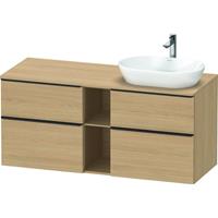 Duravit D-Neo wastafelonderkast met 4 lade geschikt voor opzetwastafel 66,4x140x55 cm, natuur eiken mat