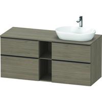 Duravit D-Neo wastafelonderkast met 4 lade geschikt voor opzetwastafel 66,4x140x55 cm, eiken terra mat