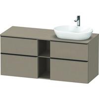 Duravit D-Neo wastafelonderkast met 4 lade geschikt voor opzetwastafel 66,4x140x55 cm, linnen mat