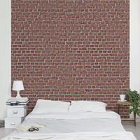 Bilderwelten Backstein Ziegeltapete rot - Vlies Fototapete Quadrat Größe HxB: 288cm x 288cm