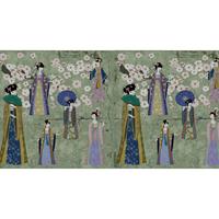 A.S. CREATIONS A.s.creations - Fototapete kimono 1 DD110811 Livingwalls Walls by Patel Vliestapete Beige Blau Grün Schwarz Türkis - Blau, Grau, Türkis