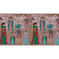 A.S. CREATIONS A.s.creations - Fototapete kimono 2 DD110816 Livingwalls Walls by Patel Vliestapete Rosa Rot - Blau, Braun, Grau, Türkis, Weiß