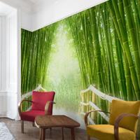 Bilderwelten Fototapete Bambus - Bamboo Way - Vliestapete Breit Größe HxB: 225cm x 336cm