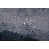 Architects Paper Fotobehang Atelier 47 Silver Outline (4-delig)