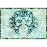 A.S. CREATIONS A.s.creations - DD118095 MonkeyPattern1 Atelier 47 fototapete tiere regenwald palmen 270 x 400 cm (4 Teile) Online Fototapeten bestellen - Blau, Grün