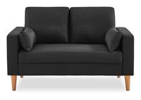 ALICE'S HOME 2-Sitz Sofa - Bjorn 2 - Dunkelgrau meliert, Gestell aus Eukalyptus, Bezug aus Polyester, Holzbeine, Sofa im skandinavischen Stil