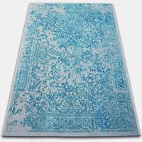 RUGSX Teppich VINTAGE 22208/054 türkis / sahne klassische Rosette Blautönen 80x150 cm