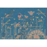 A.S. CREATIONS A.s.creations - Fototapete flamingo 1 DD110951 Livingwalls Walls by Patel Vliestapete Beige Blau - Braun, Grau, Grün, Rosa