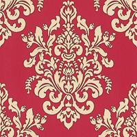 A.S. CREATIONS A.s.creations - Barock-Tapete Ornament-Tapete Beige Crème Grau Rot Vliestapete Beige Crème Grau Rot 341435 34143-5 - Beige / Crème, Grau, Rot