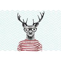A.S. CREATIONS A.s.creations - DD118180 ModernDeer3 Atelier 47 fototapete tiere grafik modern 270 x 400 cm (4 Teile) Online Fototapeten bestellen - Blau, Rot