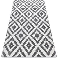 RUGSX Teppich SKETCH - F998 weiß/grau - Quadrate Weiß 80x150 cm