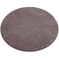 RUGSX Teppich rund SAN MIGUEL braun 41 eben, glatt, einfarbig Brauntönen rund 100 cm