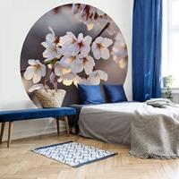 K&L WALL ART Blumen Tapete Kirschblüten Fototapete floral Blumentapete Ø 140cm