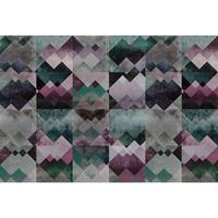 A.S. CREATIONS A.s.creations - Fototapete zigzag 2 DD111206 Livingwalls Walls by Patel Vliestapete Beige Blau Grau Grün Rosa Schwarz Violett - Braun, Schwarz,