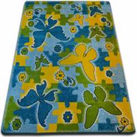 RUGSX Teppich KIDS Schmetterling blau C429 Blautönen 140x190 cm