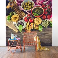 Bilderwelten Küchentapete - Pasta - Vlies Fototapete Quadrat Größe HxB: 288cm x 288cm