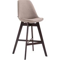 CLP Barhocker Cannes Stoff-taupe-Cappuccino