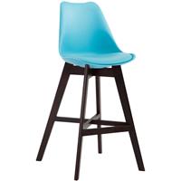 CLP Barhocker Cannes Kunststoff-blau-Cappuccino