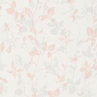 A.s.creations - Florale Tapete mit Ranken | Schlafzimmer und Esszimmer Vliestapete mit Blätter Muster in Weiß Rosa | Vlies Mustertapete mit Blatt