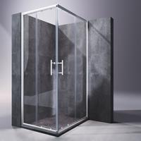 Sonni - 100x80cm Eckeinstieg Duschkabine Sicherheitsglas Schiebetür Eckdusche Duschabtrennung Duschschiebetür Glas