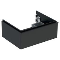 keramag Geberit iCon Unterschrank für Waschtisch, 1 Schublade, 59,2x24,7x47,6 cm, 502310, Farbe: Front/Korpus: lava/lackiert matt, Griff: