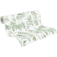 A.s. Création Behang Bloemmotief Groen En Wit - 53 Cm X 10,05 M - As-378301