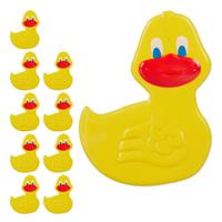 RELAXDAYS 10 x Badewannen Sticker Kinder, Tier-Design Ente, mit Saugnäpfen, Badesticker Wanne & Dusche, Anti Rutsch Pads, gelb