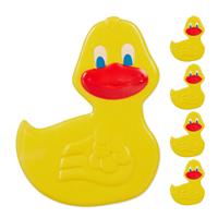 RELAXDAYS Badewannen Sticker Kinder, 5er Set, Tier-Design Ente, mit Saugnäpfen, Wanne & Dusche, Anti Rutsch Pads, gelb
