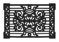 RELAXDAYS Fußmatte Gummi, 40 x 60 cm, rutschfest, wetterfest, Türvorleger innen & außen, Fußabtreter Ornamente, schwarz