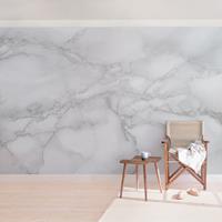 Bilderwelten Marmor Tapete - Marmoroptik Schwarz Weiß - Vlies Wandtapete Breit Größe HxB: 225cm x 336cm