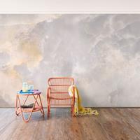 Bilderwelten Marmor Tapete - Onyx Marmor Grau - Vlies Wandtapete Breit Größe HxB: 255cm x 384cm