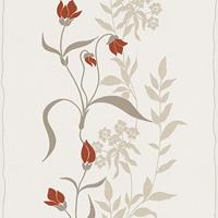 A.s. Création Behang Bloemen Crème, Rood En Beige - 53 Cm X 10,05 M - As-958741