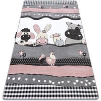 Rugsx - Kinderteppich petit farm bauernhof tiere rosa pink 140x190 cm