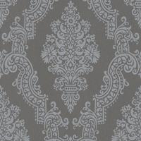 A.S. CREATIONS Ornament-Tapete klassisch Grau 936772| florale Muster-Tapete Ornament Leinenoptik 93677-2 | Vliestapete Elegant | für Wohnzimmer, Esszimmer! - Grau