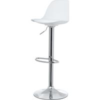 Barkruk Paperflow Bobba, PP zitting met zitkussen, in hoogte verstelbaar, 360° draaibaar, H 590 - 710 mm, wit, set van 2