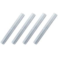 4x rollen zilveren glans organza stof 36 cm -