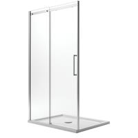 IDRALITE Duschtür 150CM H200 Klarglas ESG-Echtglas 8mm Ausführung Links mit Easy-Clean Mod. Prime