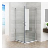 LISA Duschkabine 75x75x195 cm Dusche Duschwand 180° Schwingtür Eckig 6mm NANO Glas ESG Glas