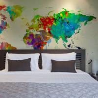 ARTGEIST Fototapete Paint splashes map of the cm 200x154 